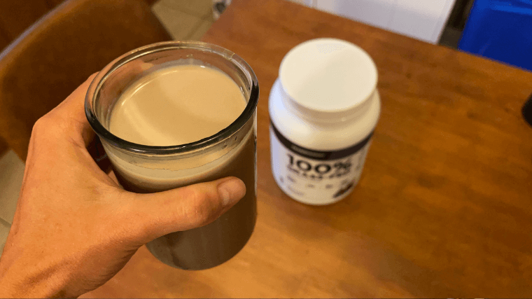 Transparent Labs Casein Protein in a glass