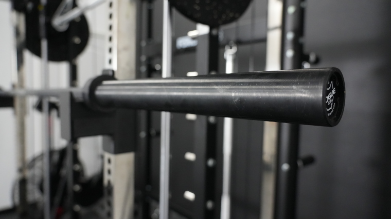 A good look at the sleeve on a Rogue 2.0 Barbell