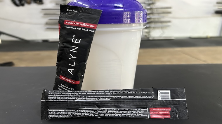 The travel-friendle individual packs of Alyne Pre-Workout