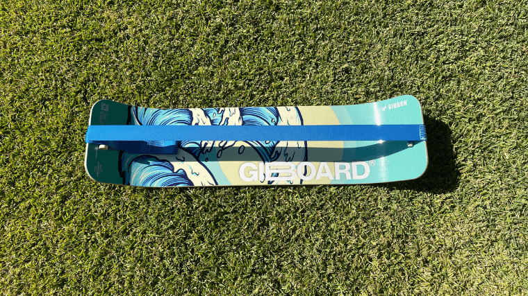 The GiBoard sits on grass.