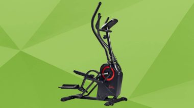 an elliptical on a green background