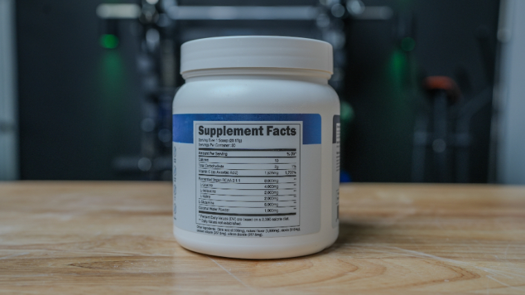 Transparent Labs BCAA Glutamine supplement facts