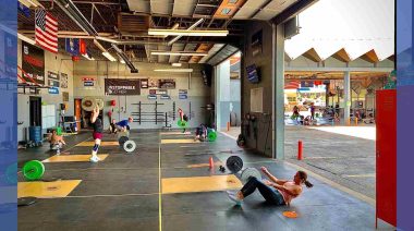 People are shown working out in the 8th Day Gym