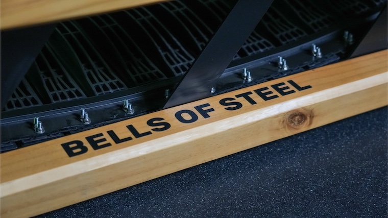 The Bells of Steel Wooden Residential Treadmill's stylish wooden frame