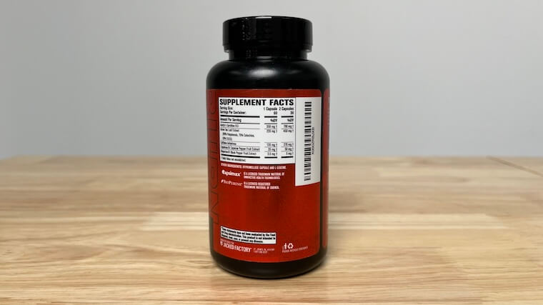 Jacked Factory Burn XT supplement facts