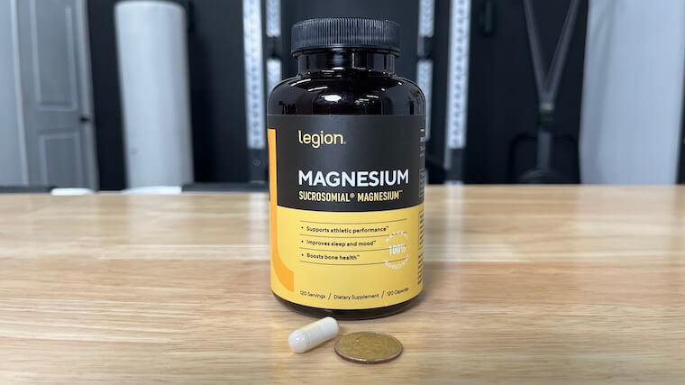 Legion Magnesium Sucrosomial capsules in comparison to a quarter