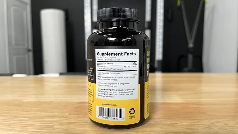 Legion Magnesium Sucrosomial supplement facts