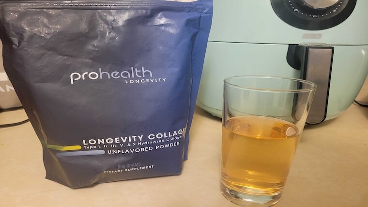 A blended serving of Pro Health Longevity Collagen