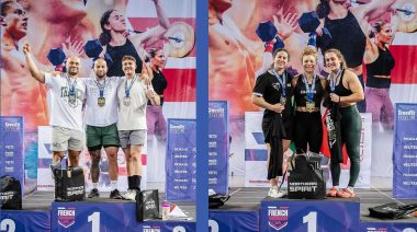 The winners of the 2025 French Throwdown on the podium.