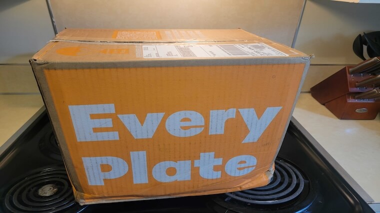 A full order of EveryPlate meal kits