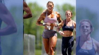 Brandon runs in a WFP event.