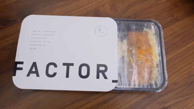 An unopened Factor meal ready for the microwave