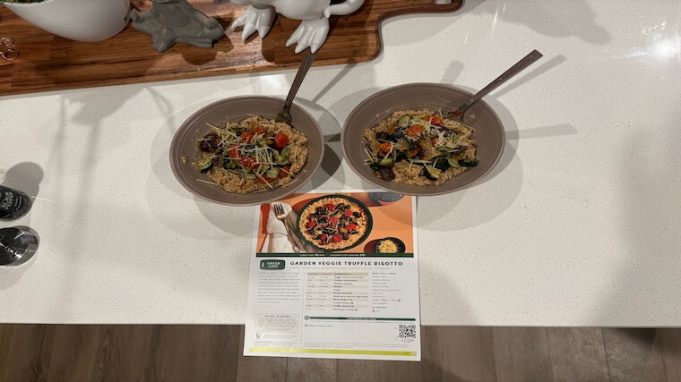 Green Chef Garden Veggie Truffle Risotto