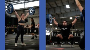 A side-by-side image showing Olivia Kerstetter and Chris Ibarra competing for a spot in the CrossFit Games.