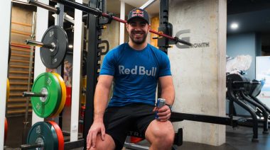 Luka Ðukić geared up in some Red Bull attire