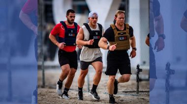 World Fitness Project athletes are shown running