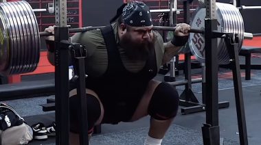 Jesus Olivares (+120KG) Eyes Even Heavier IPF Squat Record with 440- and 455-Kilogram Singles in Training