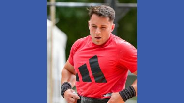 An athlete catches his breath at the CrossFit Games