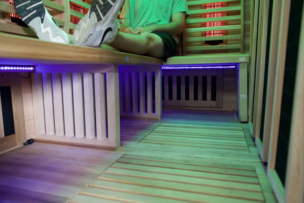 Lower portion of the Sun Home Luminar 5 Person Sauna