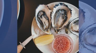 Looing down at a delicious-looking dish from Albany Ale and Oyster