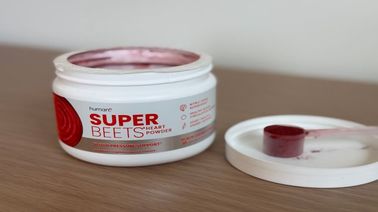 An open container of HumanN SuperBeets