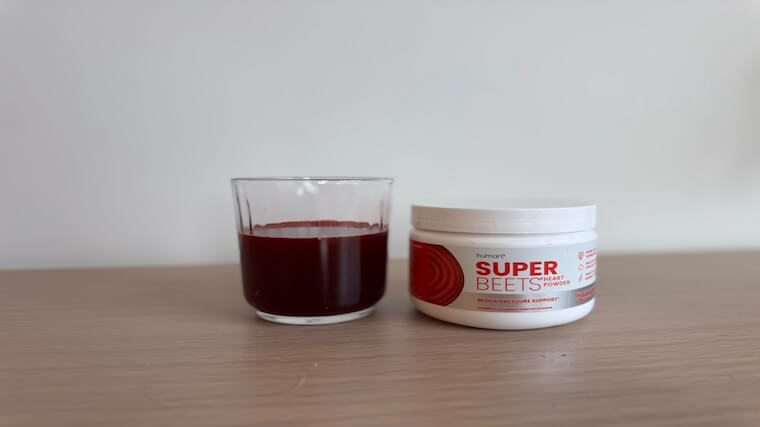 A full serving of HumanN SuperBeets powder
