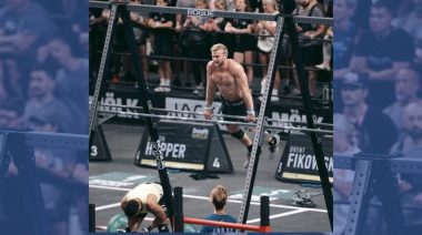 Men competing at the CrossFit Games