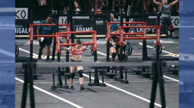 Athletes competing in the CrossFit Games