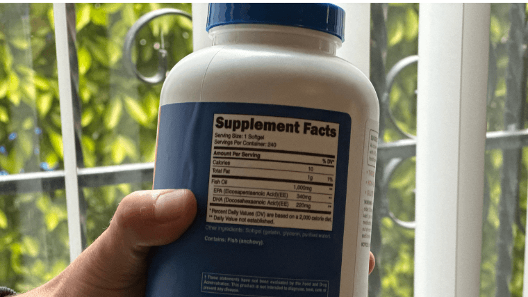 Nutricost Fish Oil supplement facts