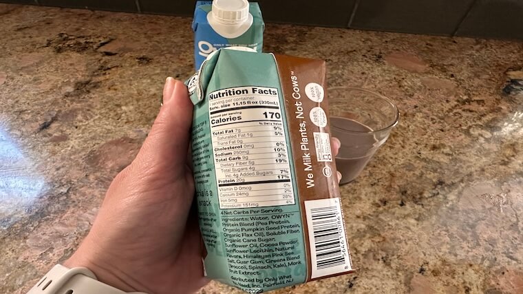 OWYN Chocolate Protein Shake nutrition facts