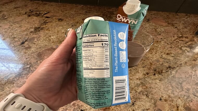 OWYN Vanilla Protein Shake nutrition facts